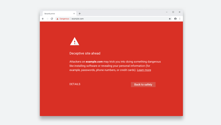 La pantalla roja de advertencia de Google - Cafeína Digital
